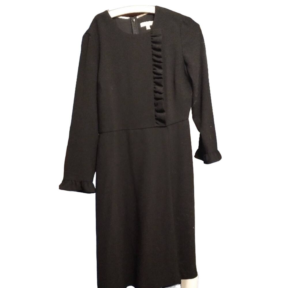 Burberry ruffle black dress. Size 6